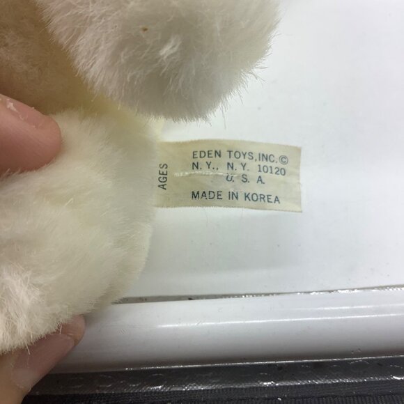 Vtg Eden Toys Plush Elephant Stuffed Animal 5.5" Made in Korea Rattle Inside - Picture 5 of 5